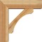 Ekena Millwork Legacy Block Rough Sawn Bracket w/ Offset Brace, Western Red Cedar, 6"W x 20"D x 20"H BKT0604X20X20LEC05RWR - alternate 2